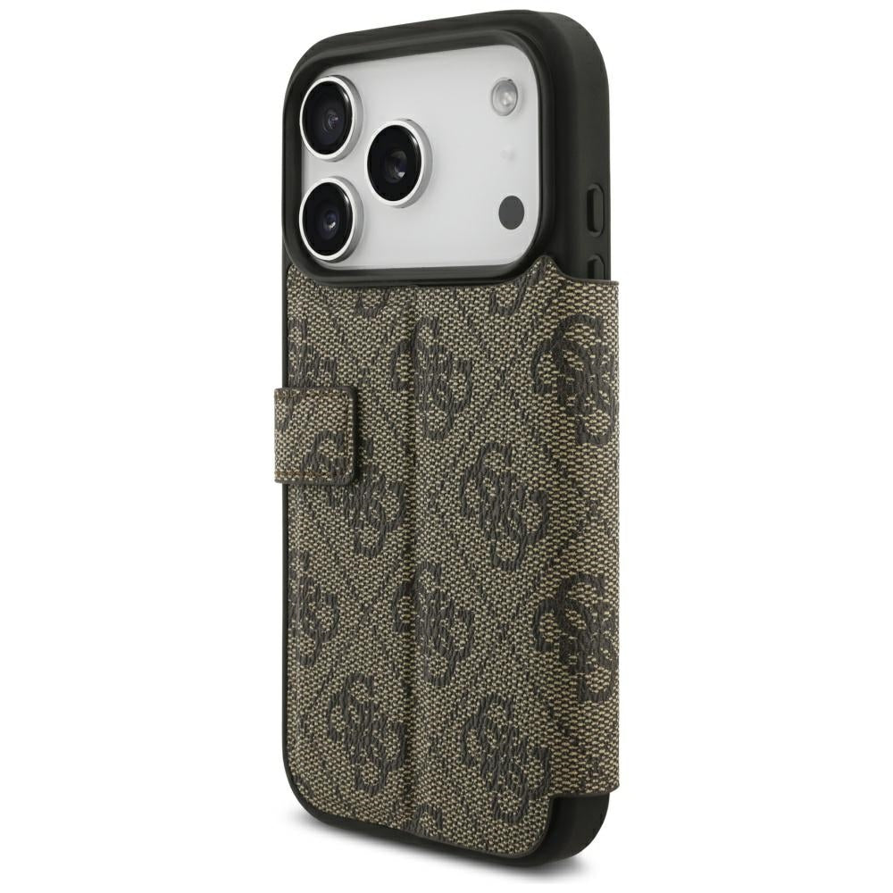 Guess Book 4G Metal Logo Case for iPhone 18 Pro / 17 Pro - Brown_4