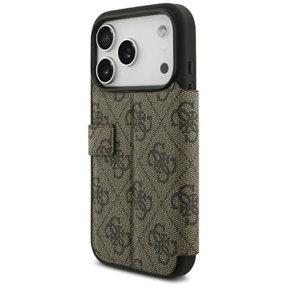 Guess Book 4G Metal Logo Case for iPhone 18 Pro / 17 Pro - Brown_4