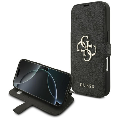 Guess Book 4G Metal Logo Case for iPhone 18 Pro / 17 Pro - Black_0