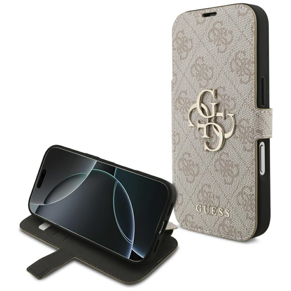 Guess Book 4G Metal Logo Case for iPhone 18 Pro / 17 Pro - Pink_0