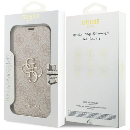 Guess Book 4G Metal Logo Case for iPhone 18 Pro / 17 Pro - Pink_6