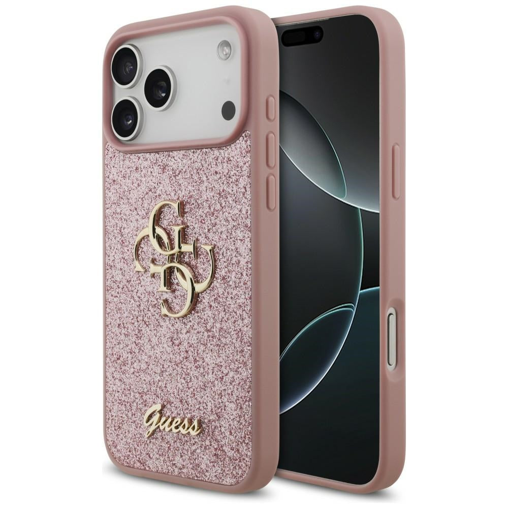Guess Fixed Glitter Big 4G Case for iPhone 18 Pro Max / 17 Pro Max - Pink_0