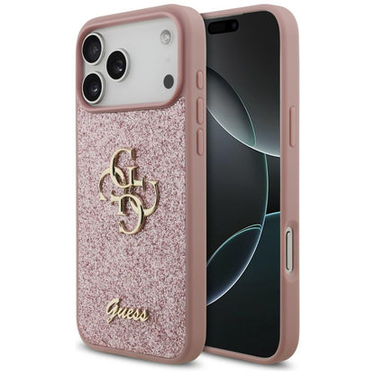 Guess Fixed Glitter Big 4G Case for iPhone 18 Pro Max / 17 Pro Max - Pink_0