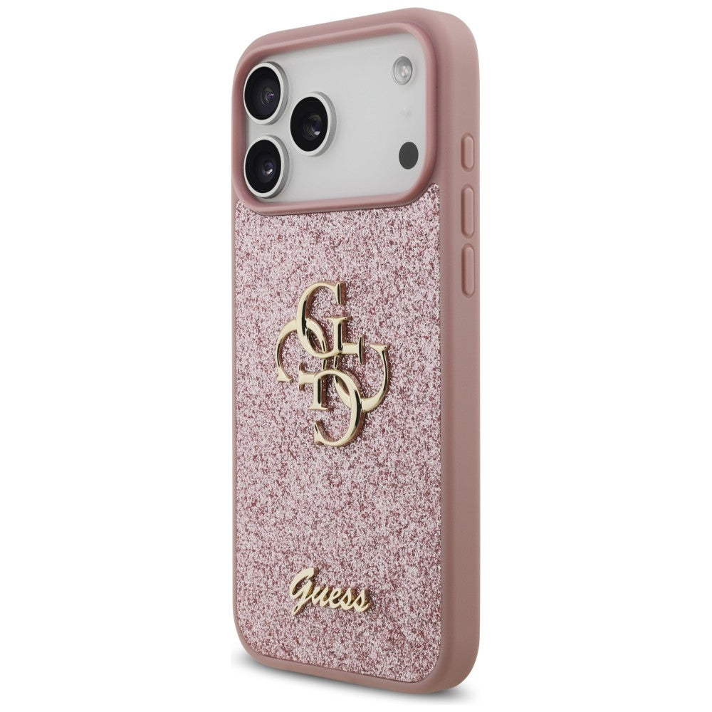 Guess Fixed Glitter Big 4G Case for iPhone 18 Pro Max / 17 Pro Max - Pink_1
