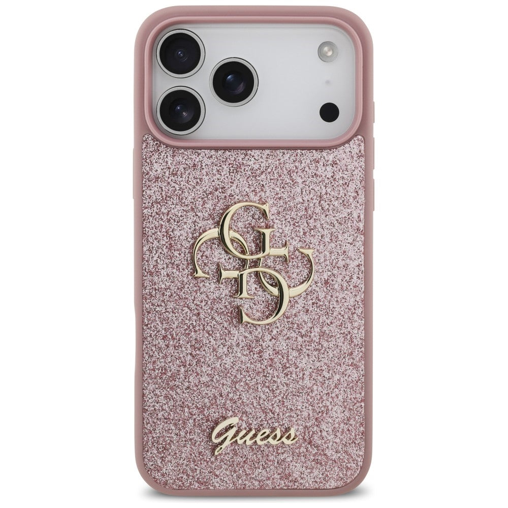 Guess Fixed Glitter Big 4G Case for iPhone 18 Pro Max / 17 Pro Max - Pink_2