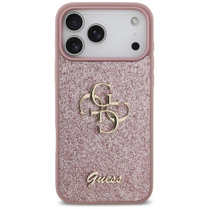 Guess Fixed Glitter Big 4G Case for iPhone 18 Pro Max / 17 Pro Max - Pink_2