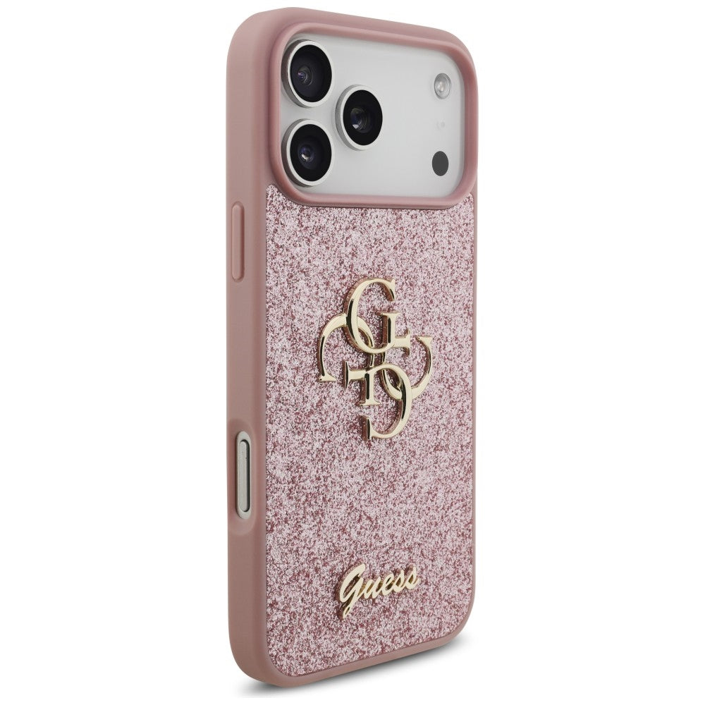 Guess Fixed Glitter Big 4G Case for iPhone 18 Pro Max / 17 Pro Max - Pink_3