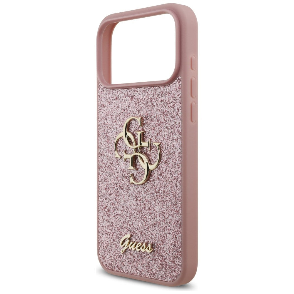 Guess Fixed Glitter Big 4G Case for iPhone 18 Pro Max / 17 Pro Max - Pink_5