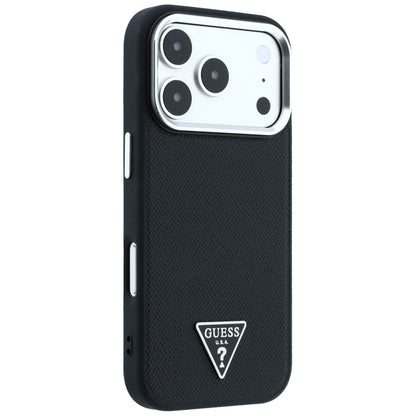 Guess Grained Triangle Logo MagSafe Case for iPhone 17 Pro / 18 Pro - Black_3