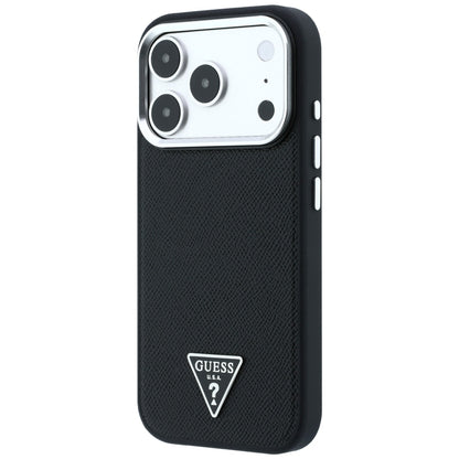 Guess Grained Triangle Logo MagSafe Case for iPhone 17 Pro Max / 18 Pro Max - Black_1