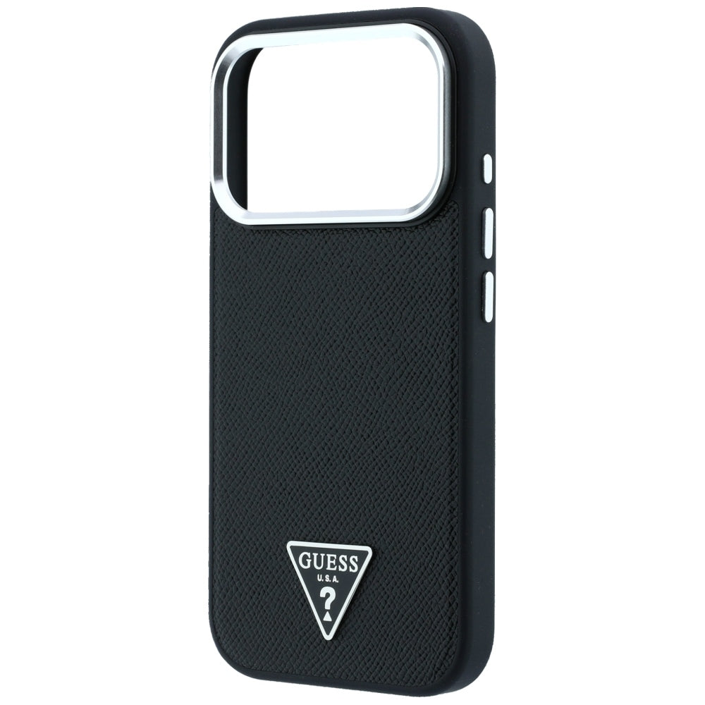 Guess Grained Triangle Logo MagSafe Case for iPhone 17 Pro Max / 18 Pro Max - Black_5