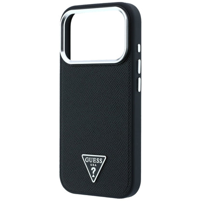 Guess Grained Triangle Logo MagSafe Case for iPhone 17 Pro Max / 18 Pro Max - Black_5