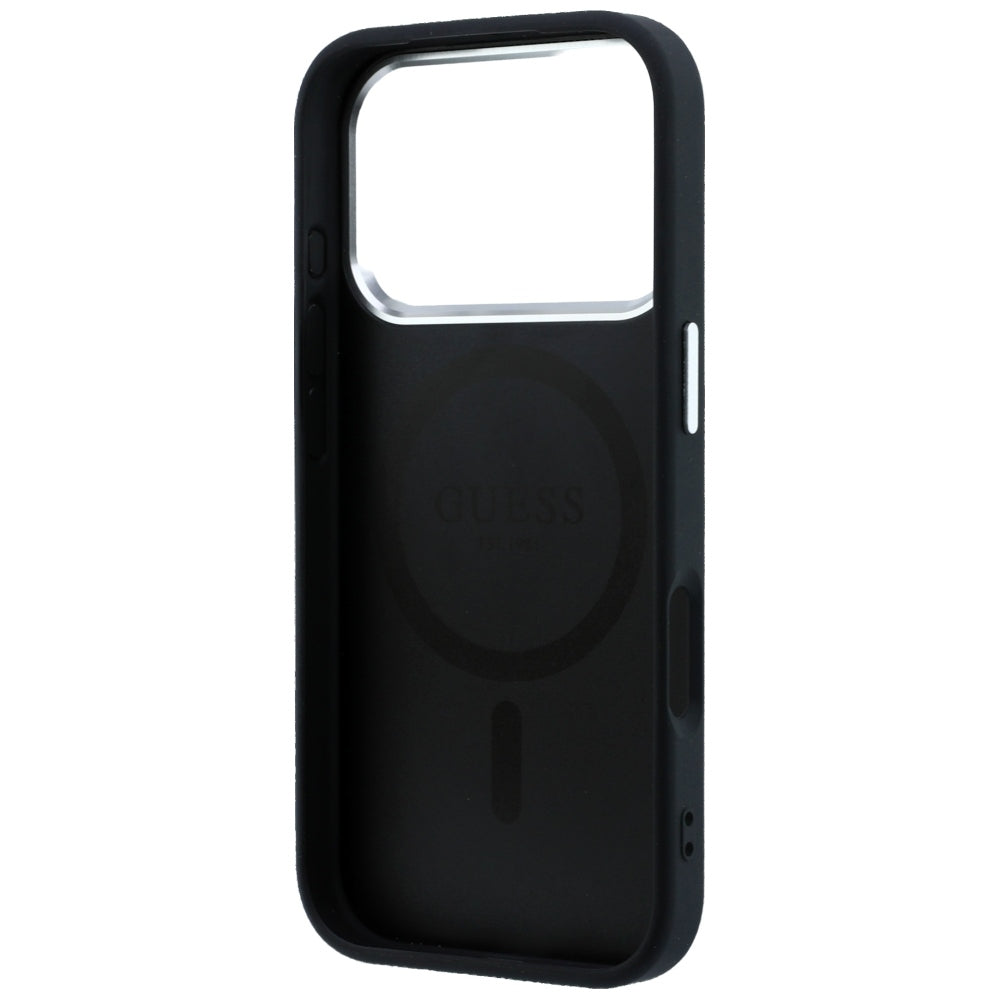 Guess Grained Triangle Logo MagSafe Case for iPhone 17 Pro Max / 18 Pro Max - Black_6