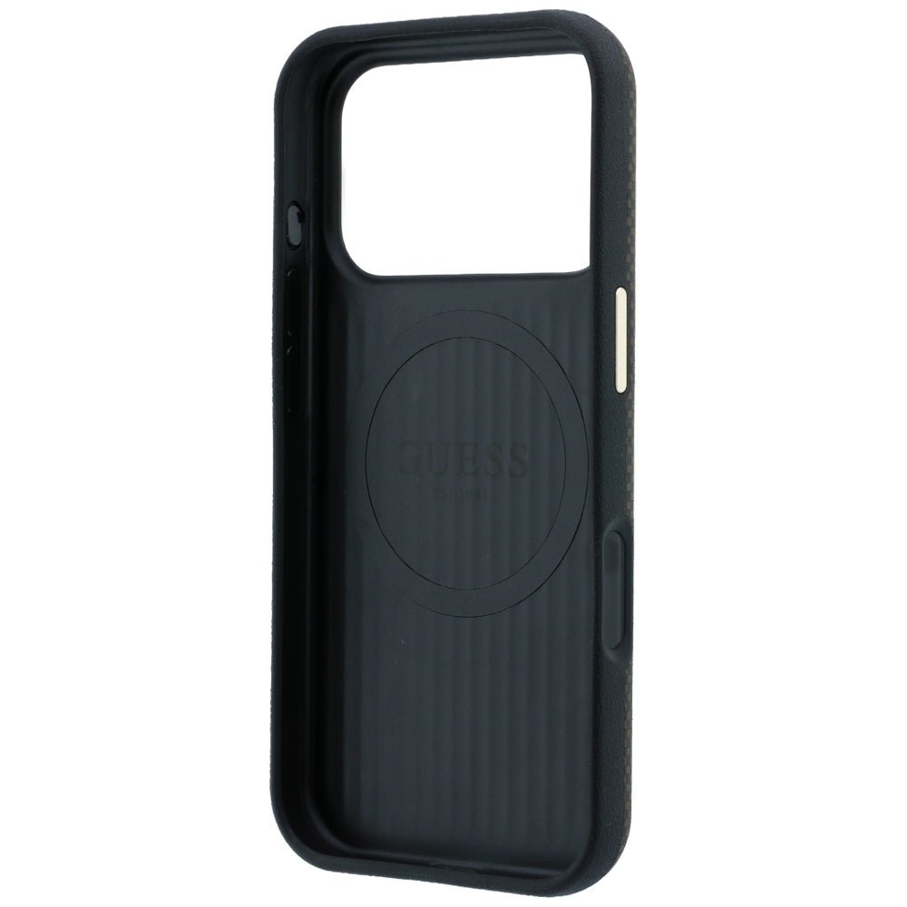 Guess Kevlar Triangle Logo MagSafe Case for iPhone 17 Pro / 18 Pro - Brown_6