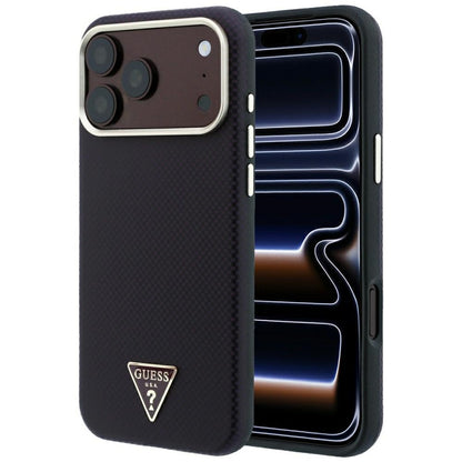 Guess Kevlar Triangle Logo MagSafe Case for iPhone 17 Pro / 18 Pro - Burgundy_0