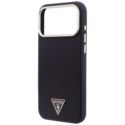 Guess Kevlar Triangle Logo MagSafe Case for iPhone 17 Pro / 18 Pro - Burgundy_5