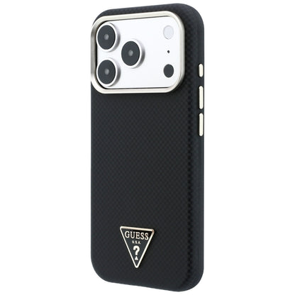 Guess Kevlar Triangle Logo MagSafe Case for iPhone 17 Pro / 18 Pro - Black_1