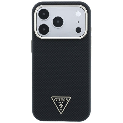 Guess Kevlar Triangle Logo MagSafe Case for iPhone 17 Pro / 18 Pro - Black_2