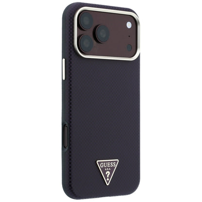 Guess Kevlar Triangle Logo MagSafe Case for iPhone 17 Pro Max / 18 Pro Max - Burgundy_3