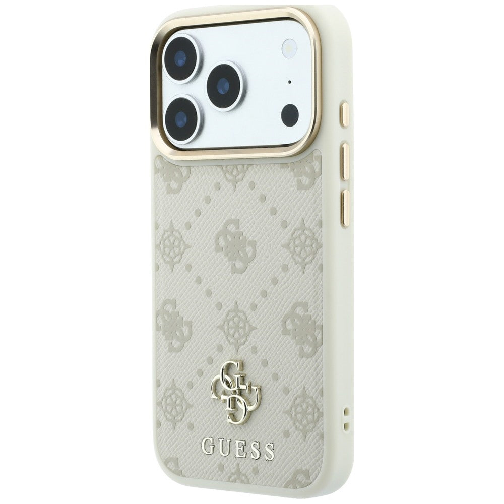 Guess Peony 4G Small Logo MagSafe case for iPhone 17 Pro / 18 Pro - beige_1