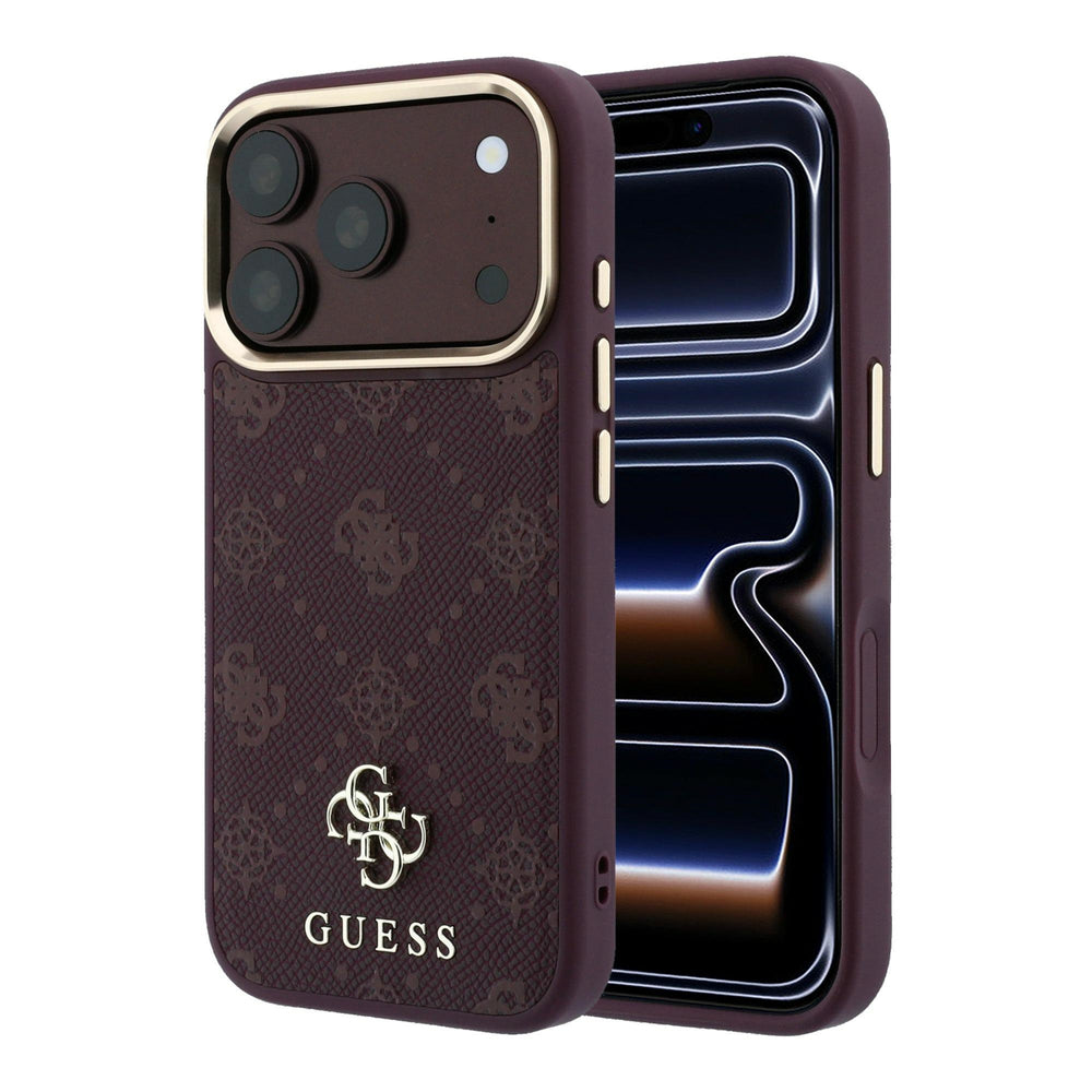 Guess Peony 4G Small Logo MagSafe Case for iPhone 17 Pro / 18 Pro - Burgundy_0