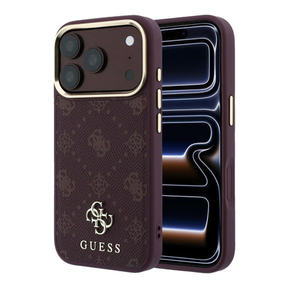 Guess Peony 4G Small Logo MagSafe Case for iPhone 17 Pro / 18 Pro - Burgundy_0