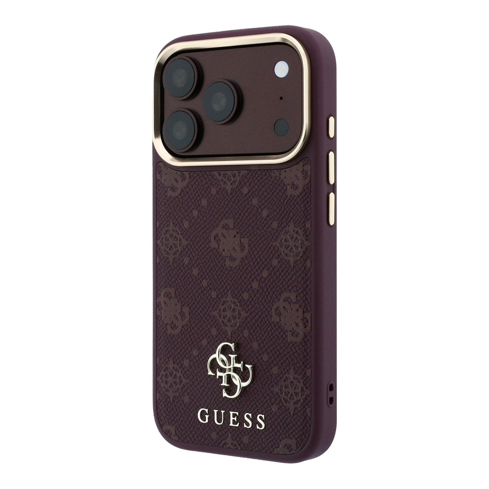 Guess Peony 4G Small Logo MagSafe Case for iPhone 17 Pro / 18 Pro - Burgundy_1