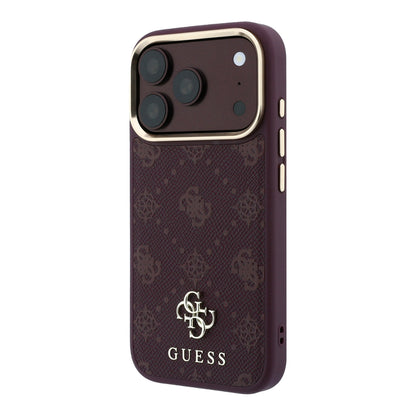 Guess Peony 4G Small Logo MagSafe Case for iPhone 17 Pro / 18 Pro - Burgundy_1