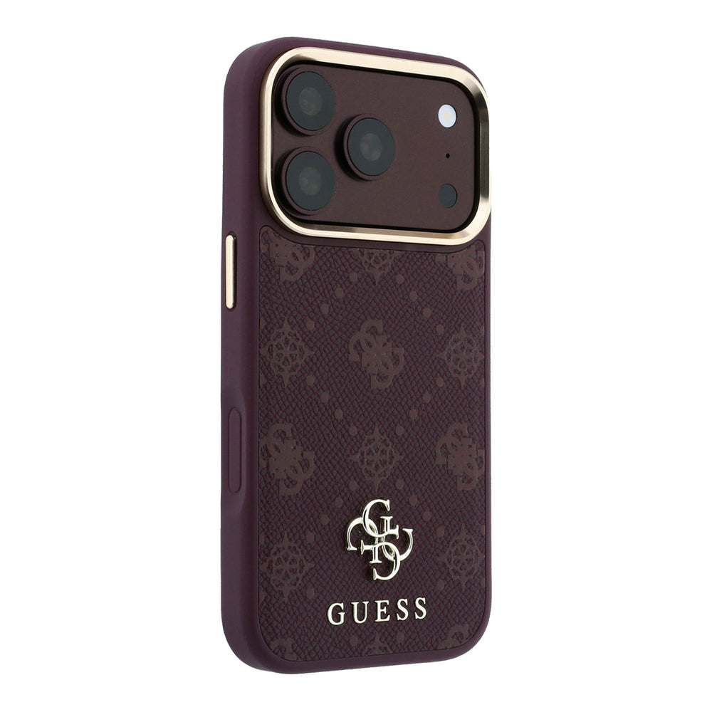 Guess Peony 4G Small Logo MagSafe Case for iPhone 17 Pro / 18 Pro - Burgundy_3