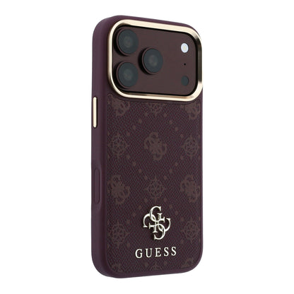 Guess Peony 4G Small Logo MagSafe Case for iPhone 17 Pro / 18 Pro - Burgundy_3