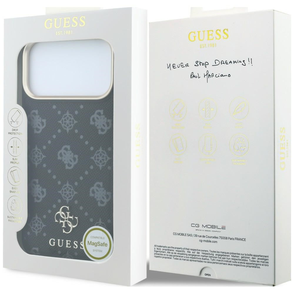 Guess Peony 4G Small Logo MagSafe Case for iPhone 17 Pro / 18 Pro - Black_7