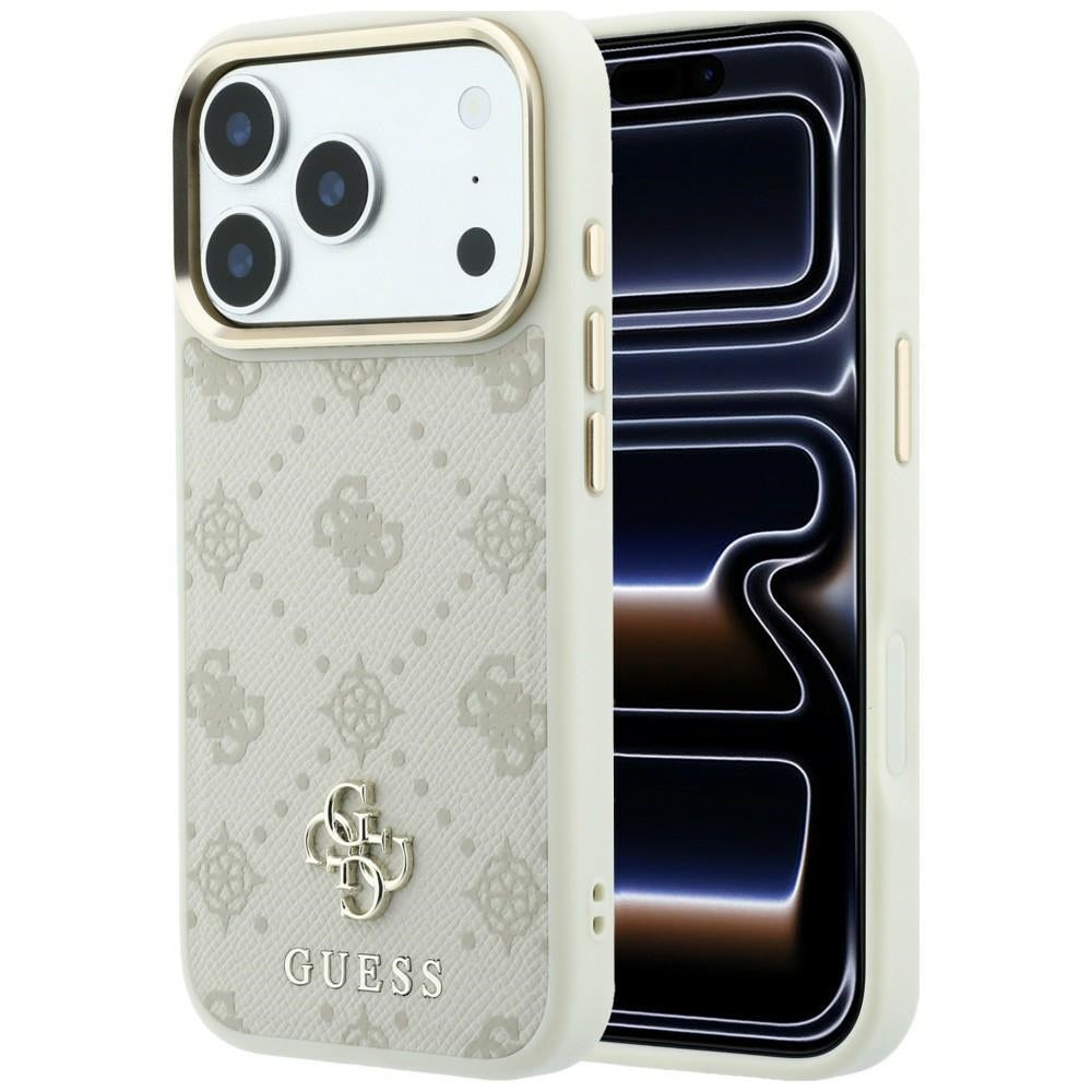 Guess Peony 4G Small Logo MagSafe Case for iPhone 17 Pro Max / 18 Pro Max - Beige_0
