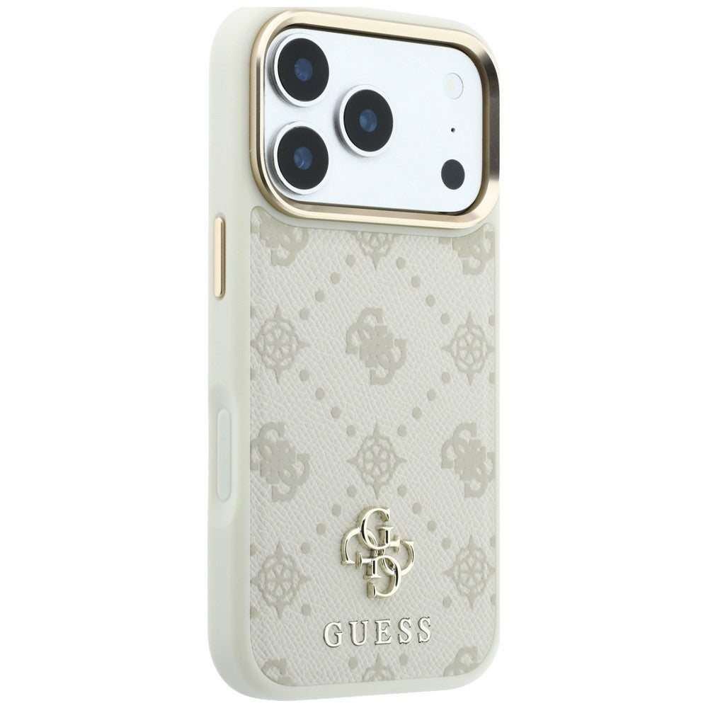 Guess Peony 4G Small Logo MagSafe Case for iPhone 17 Pro Max / 18 Pro Max - Beige_3