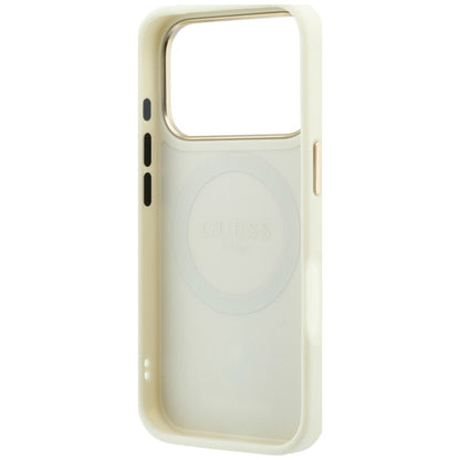 Guess Peony 4G Small Logo MagSafe Case for iPhone 17 Pro Max / 18 Pro Max - Beige_6
