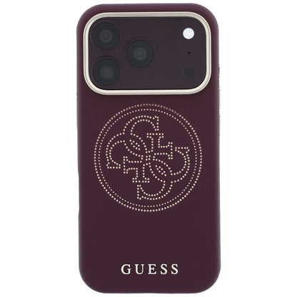 Guess Perforated 4G Gold Logo Magsafe Case for iPhone 18 Pro / 17 Pro - Burgundy_2