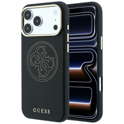 Guess Perforated 4G Gold Logo Magsafe Case for iPhone 17 Pro / 18 Pro - Black_0