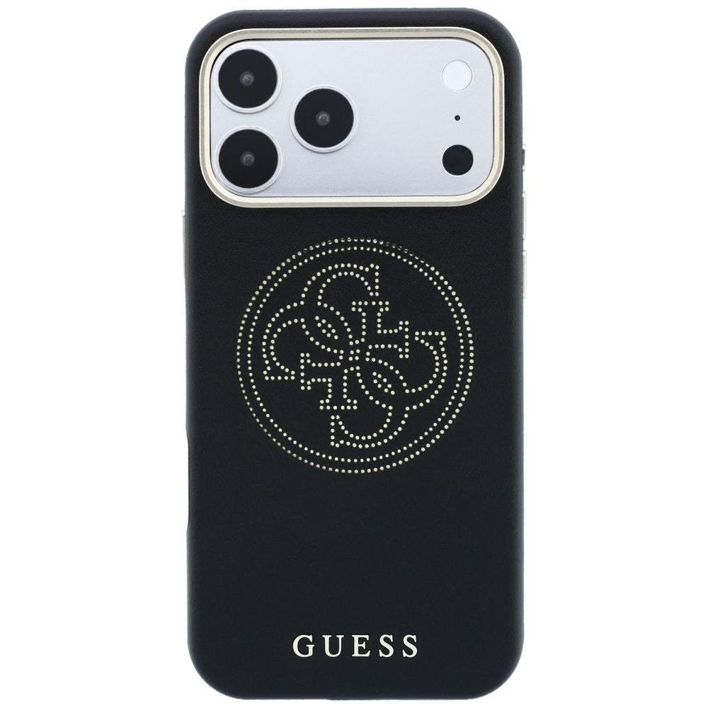 Guess Perforated 4G Gold Logo Magsafe Case for iPhone 17 Pro / 18 Pro - Black_2