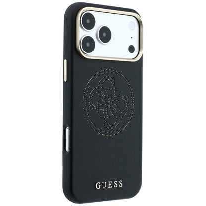 Guess Perforated 4G Gold Logo Magsafe Case for iPhone 17 Pro / 18 Pro - Black_3