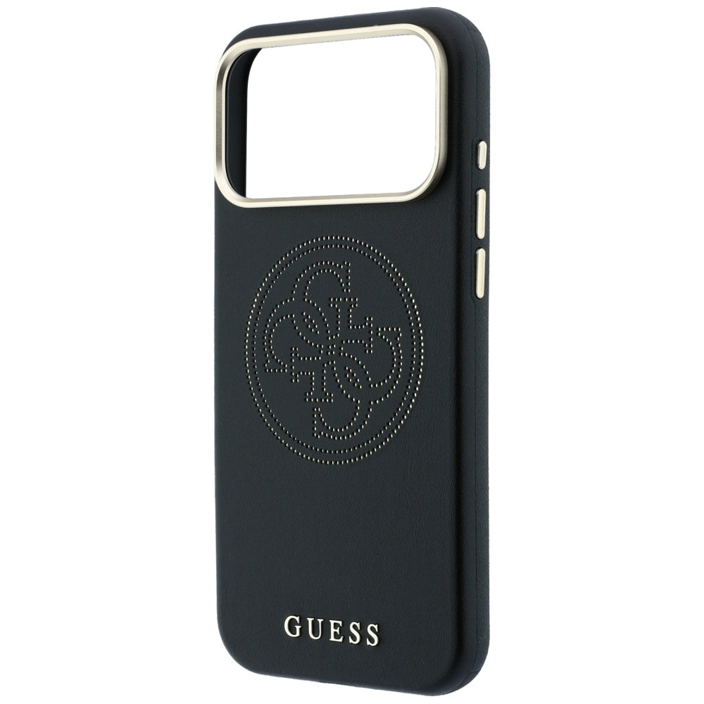 Guess Perforated 4G Gold Logo Magsafe Case for iPhone 17 Pro / 18 Pro - Black_5