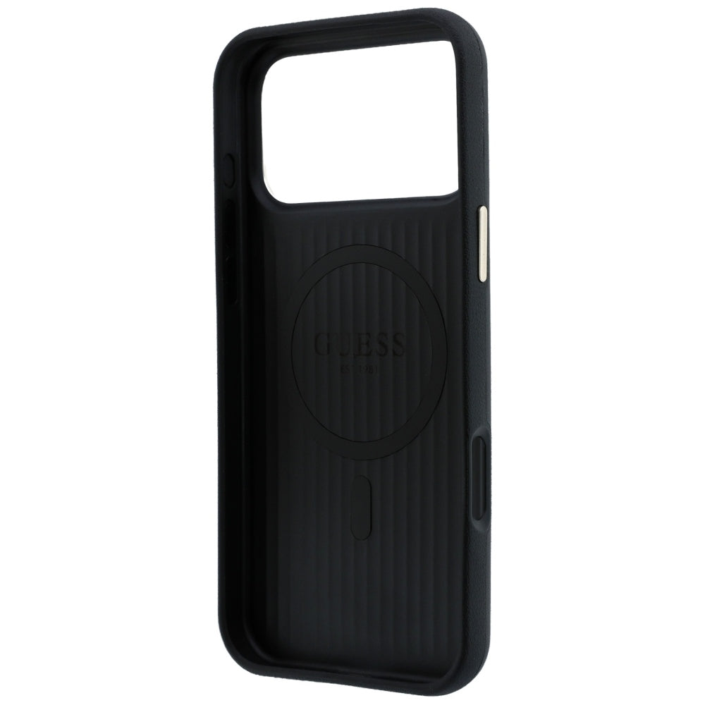 Guess Perforated 4G Gold Logo Magsafe Case for iPhone 17 Pro / 18 Pro - Black_6