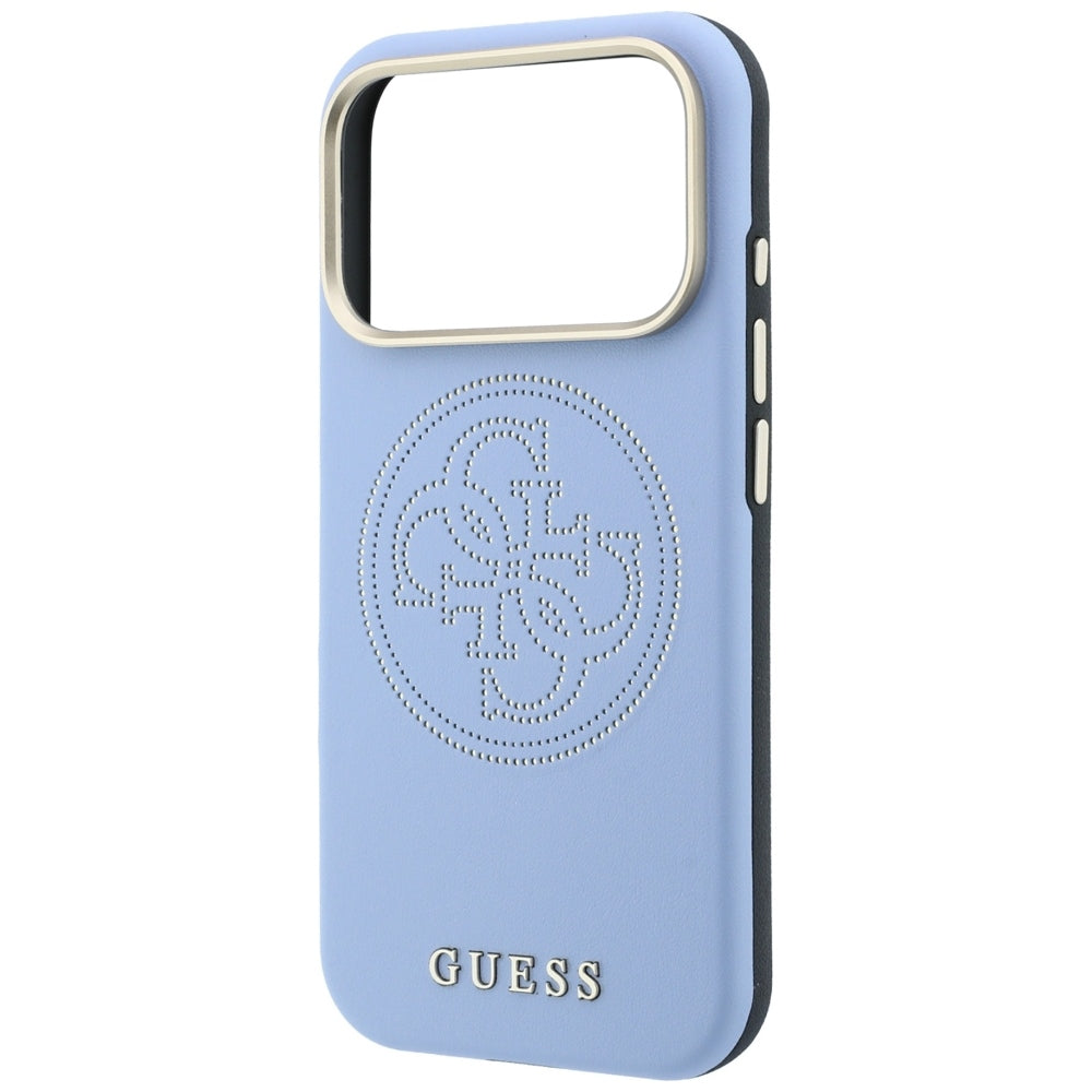 Guess Perforated 4G Gold Logo Magsafe Case for iPhone 18 Pro / 17 Pro - Light Blue_5