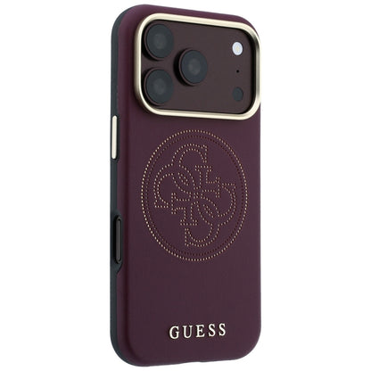 Guess Perforated 4G Gold Logo Magsafe Case for iPhone 18 Pro Max / 17 Pro Max - Burgundy_3