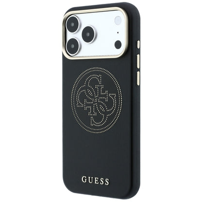 Guess Perforated 4G Gold Logo Magsafe Case for iPhone 17 Pro Max / 18 Pro Max - Black_1