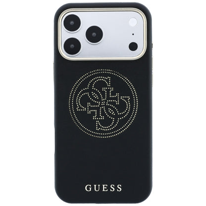 Guess Perforated 4G Gold Logo Magsafe Case for iPhone 17 Pro Max / 18 Pro Max - Black_2