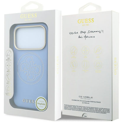 Guess Perforated 4G Gold Logo Magsafe Case for iPhone 18 Pro Max / 17 Pro Max - Light Blue_7