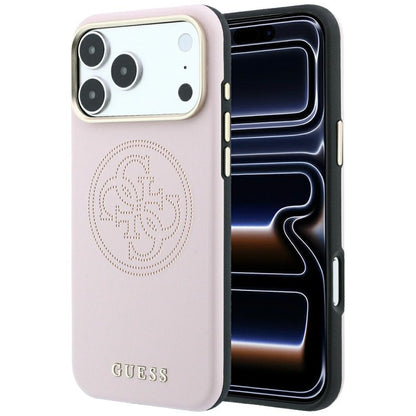 Guess Perforated 4G Gold Logo Magsafe Case for iPhone 17 Pro Max / 18 Pro Max - Pink_0