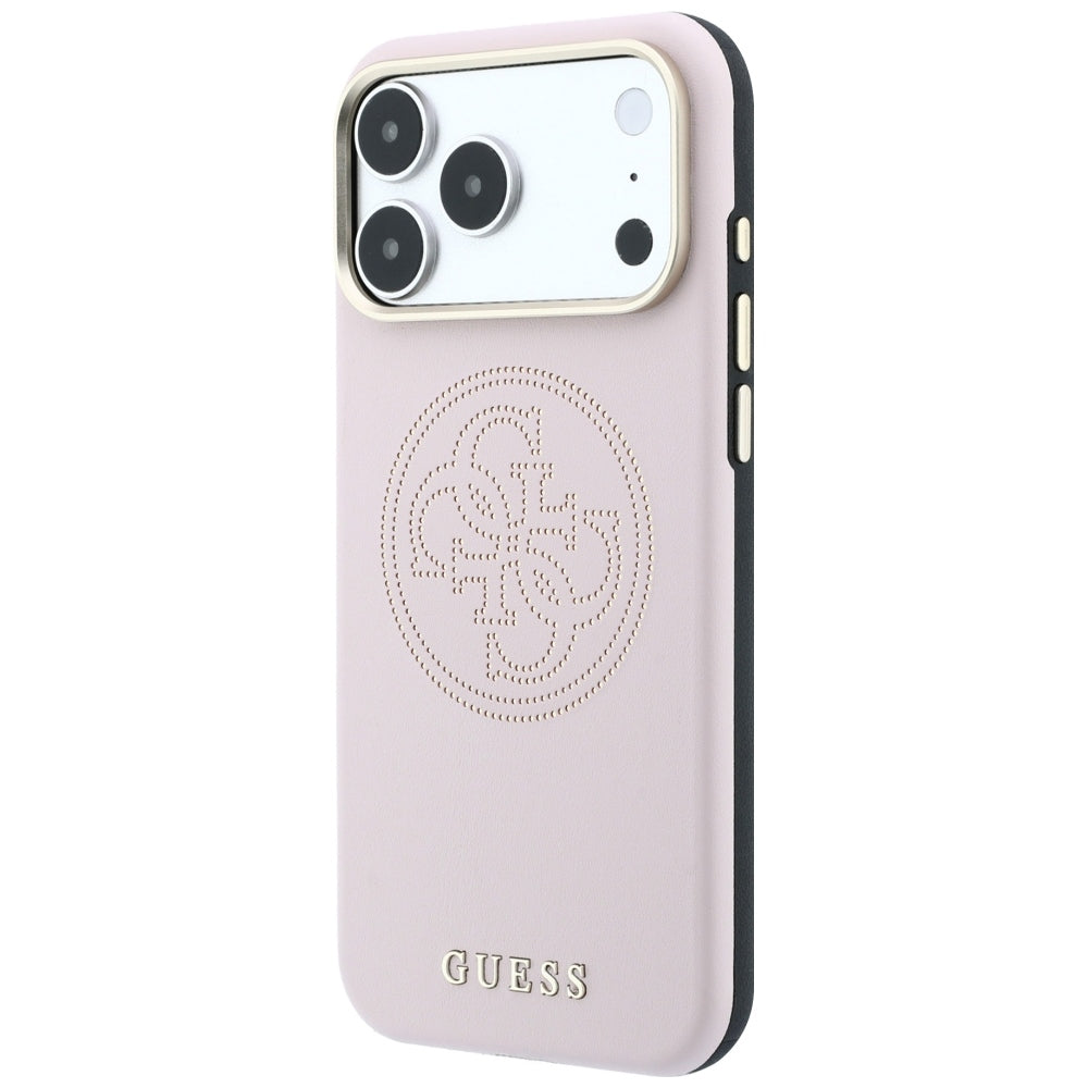 Guess Perforated 4G Gold Logo Magsafe Case for iPhone 17 Pro Max / 18 Pro Max - Pink_1
