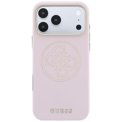 Guess Perforated 4G Gold Logo Magsafe Case for iPhone 17 Pro Max / 18 Pro Max - Pink_2