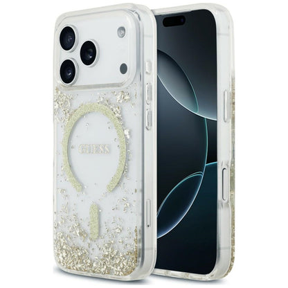 Guess Resin Bottom Glitter MagSafe Case for iPhone 18 Pro / 17 Pro - Gold_0