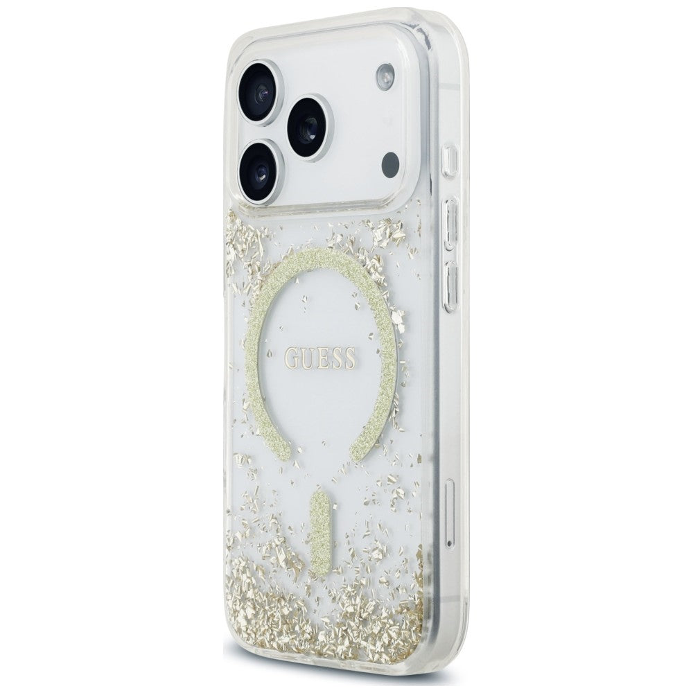 Guess Resin Bottom Glitter MagSafe Case for iPhone 18 Pro / 17 Pro - Gold_1